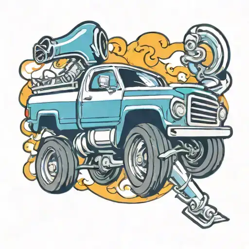 Car Exhaust With Letter R