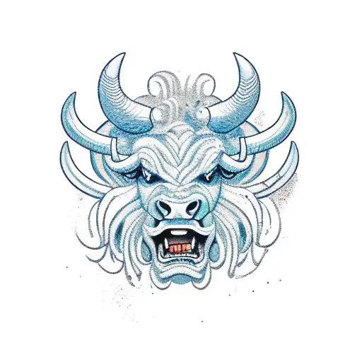 A Bull Transformed Into A Manticore