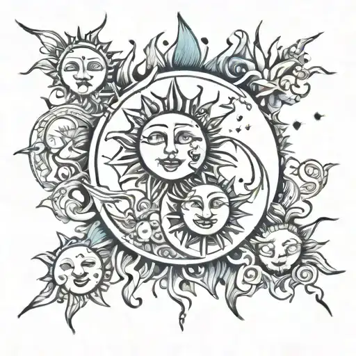 Life Love Sun Moon Family Balance