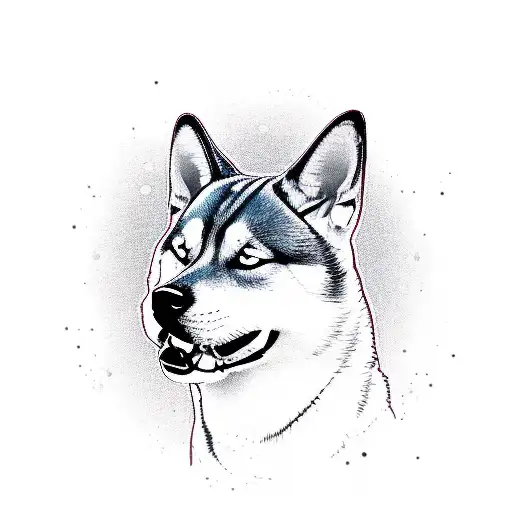 Dog Shiba-inu Japan Head Hieroglyphs