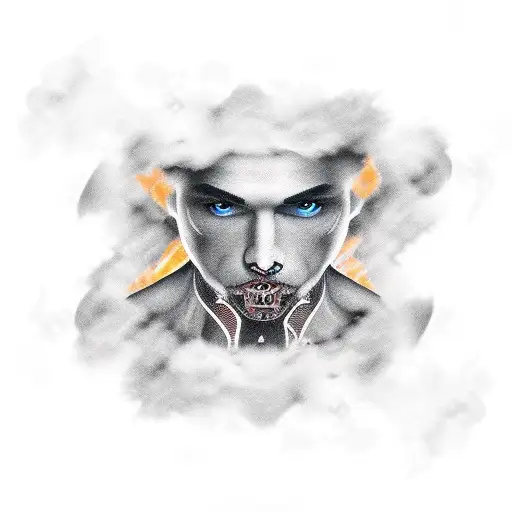 Cloud Full Chest Piece Connected To Right Side Smokey Neck