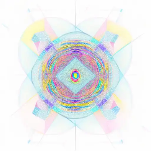 An Abstract Geometric Design Inspired By Rainbows And The Bond Between Mother And Daughter