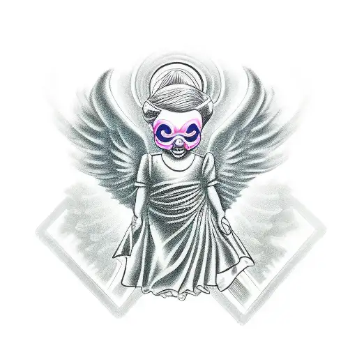 Black Angel With Money