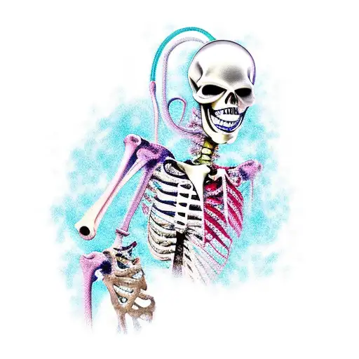 Skeleton Wearing Stethoscope
