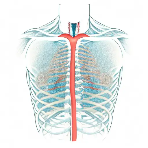 A Surreal Scene Of A Man With A Transparent Rib Cage Showing His Heart