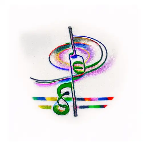 A Highway Road Mixed With A Music Note