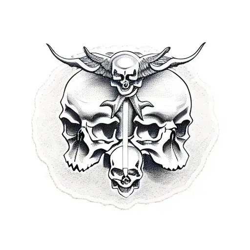 Skull And Devil All Hand