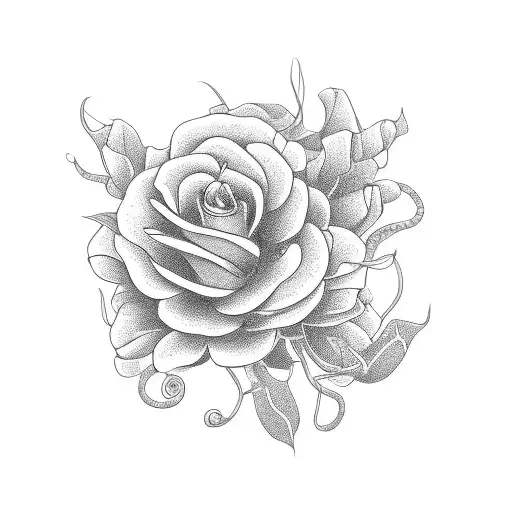 Copperhead Snake Amidst Yellow Roses Of Texas