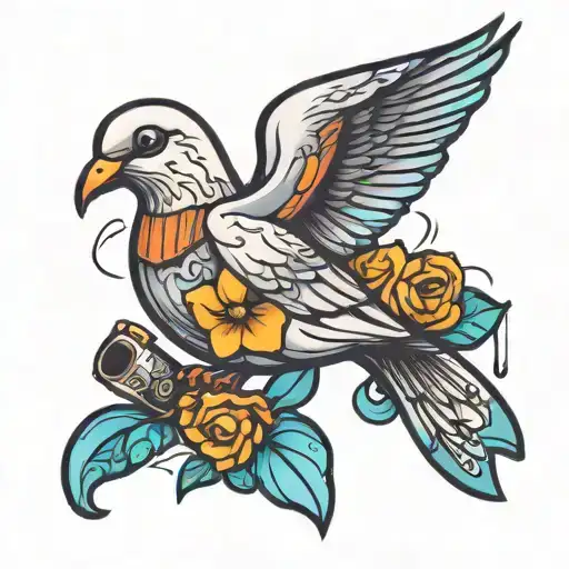 Graffiti Style Tattoo Dove