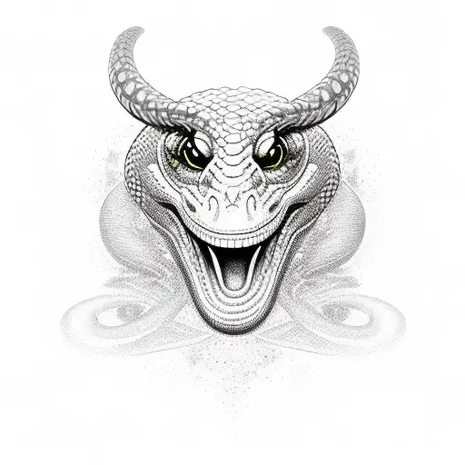 Combine Mellstroy's Occupation With A Snake In A New-school Style Design