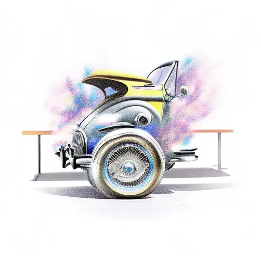 Clean Car On Big Wheels