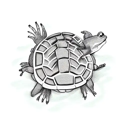 Angry Turtle Eats A Frog