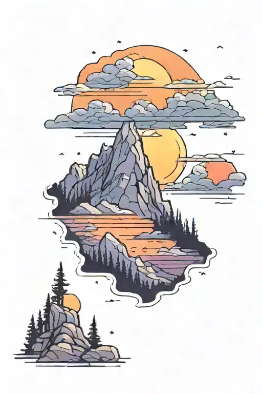 Spartain Looking At Moutain Sunset Sky