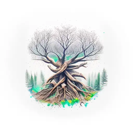 Forest Roots Sleeve Hawk Outdoors Nature