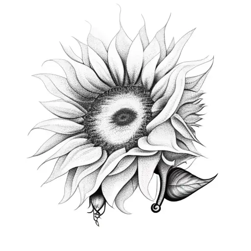 A Sunflower With Musical Notes Intertwined In The Petals