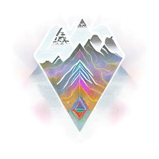 Electronic Mountain Range With Hidden Circuit Patterns