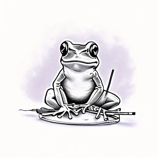 Frog With Cigarette