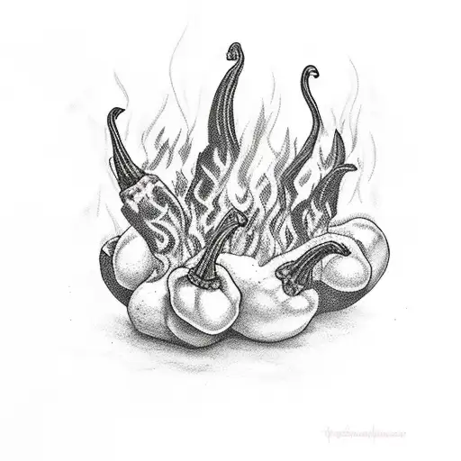 Chili Pepper Fire Burning