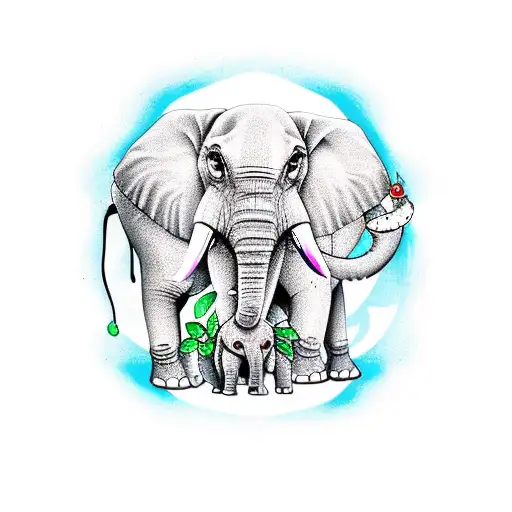 Elephant With Sea Turtle