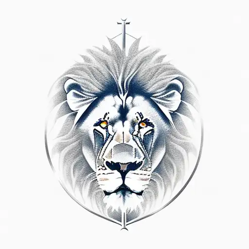 Lion With Cross Around Neck