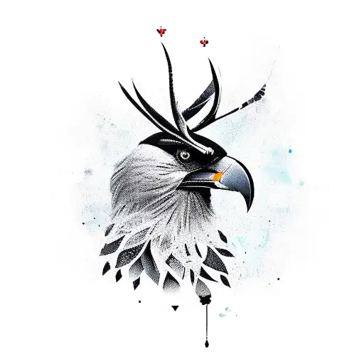 Nordic Crow With Ceoss