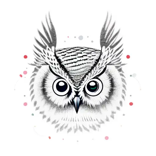 Owl On Rosebush And A Letter R