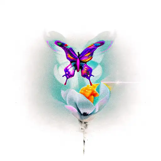 Butterfly Bird Tulip Cool Grey Star