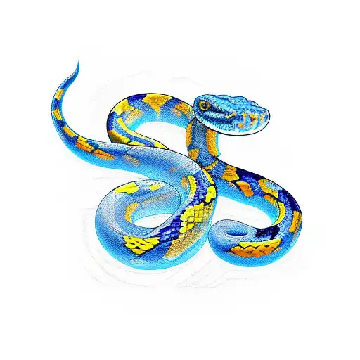 Yellow And Blue Snake