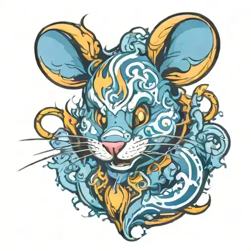 Blue Fire Mouse