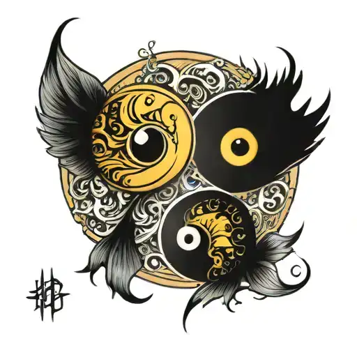 Always Tattoo Harry Potter Symbol Fish Yin Yang