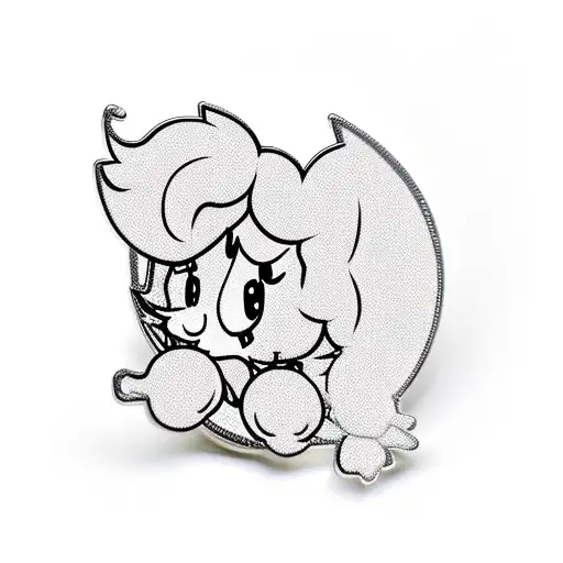 Peach From Mario Game Pin Up Girl Full Body