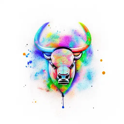 Raging Bull With Flower