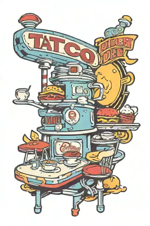 Tattoo Cover Up Nescar 219 Diner Sign