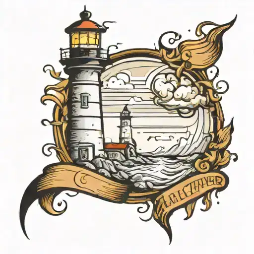 Lighthouse With The Light Being A Candle