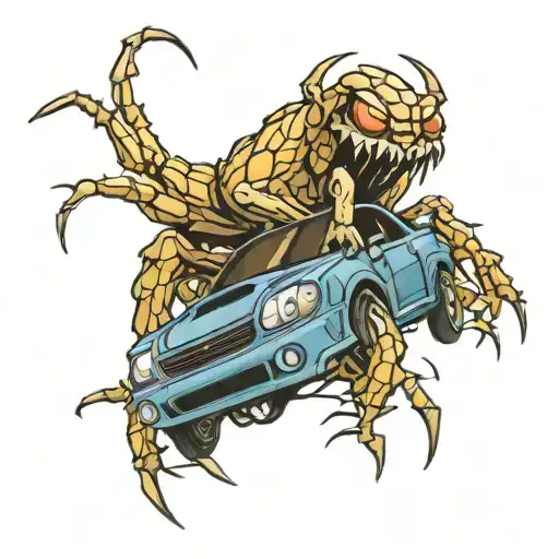 Spider Driving A Wrx Impreza Car