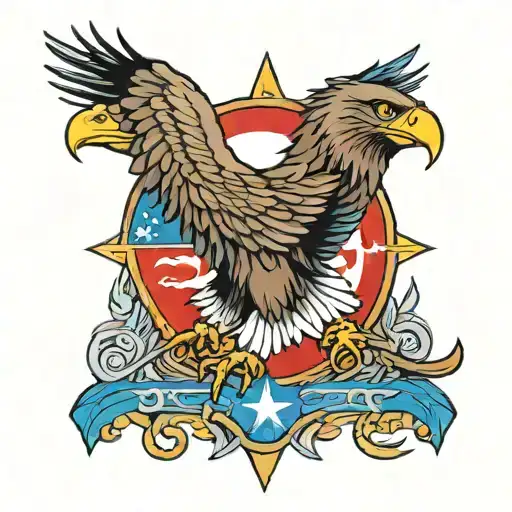 Eagle And Turkish Flag