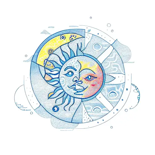 Sun And Moon And Sea