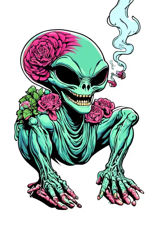 Grateful Dead Alien Smoking