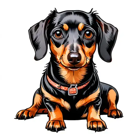 Dachshund Girl Black Brown