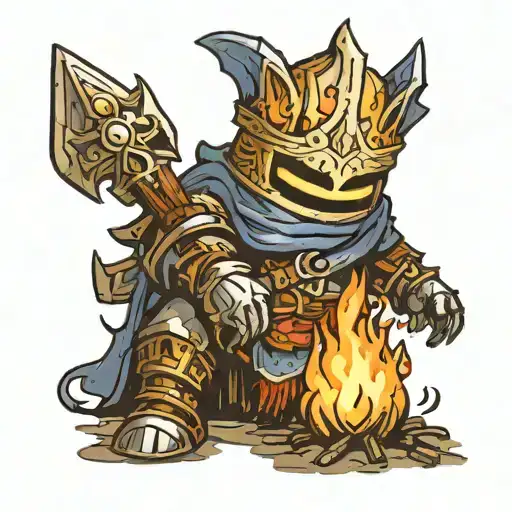 Incorporate The Iconic Bonfire From Dark Souls Into A Tattoo Design