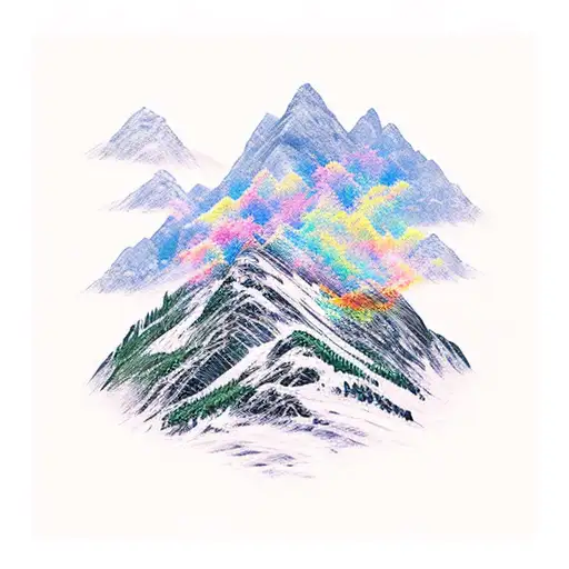 Mountain Scene Water