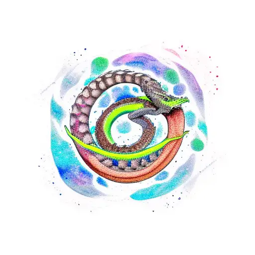 Ouroboros Water Color