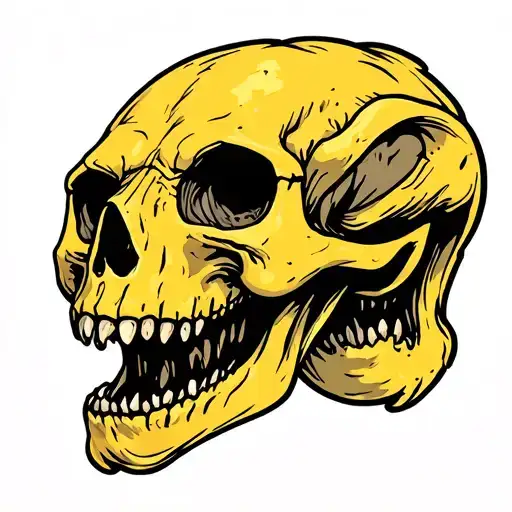 A New-school Design Featuring Animal Skulls In A Horror Theme