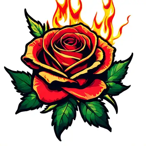 Burning Rose Intertwined