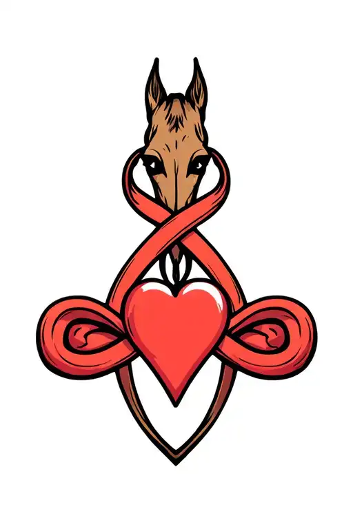 Zodiac Sign Sagittarius Bow Infinity Symbol With Heart