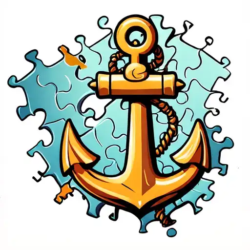 A Anchor Breaking Through A Puzzle