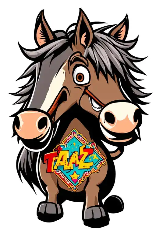 Taz On A Prank Horse