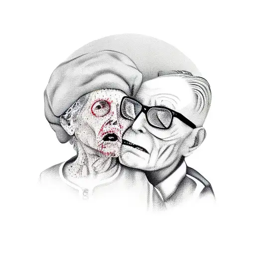 Dead Grandmother Loving Her Grandson