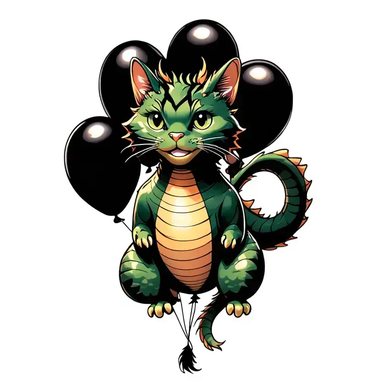 Dragon Cat Balloons