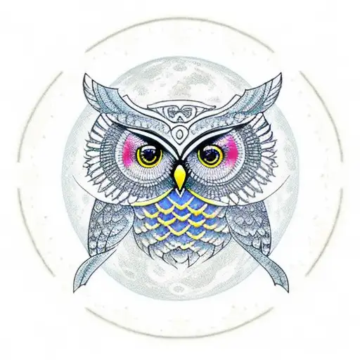 Owl Mandala Moon